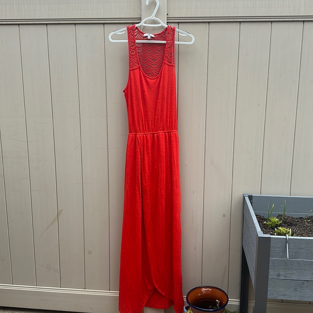 Mavi jeans red cotton maxi dress M
